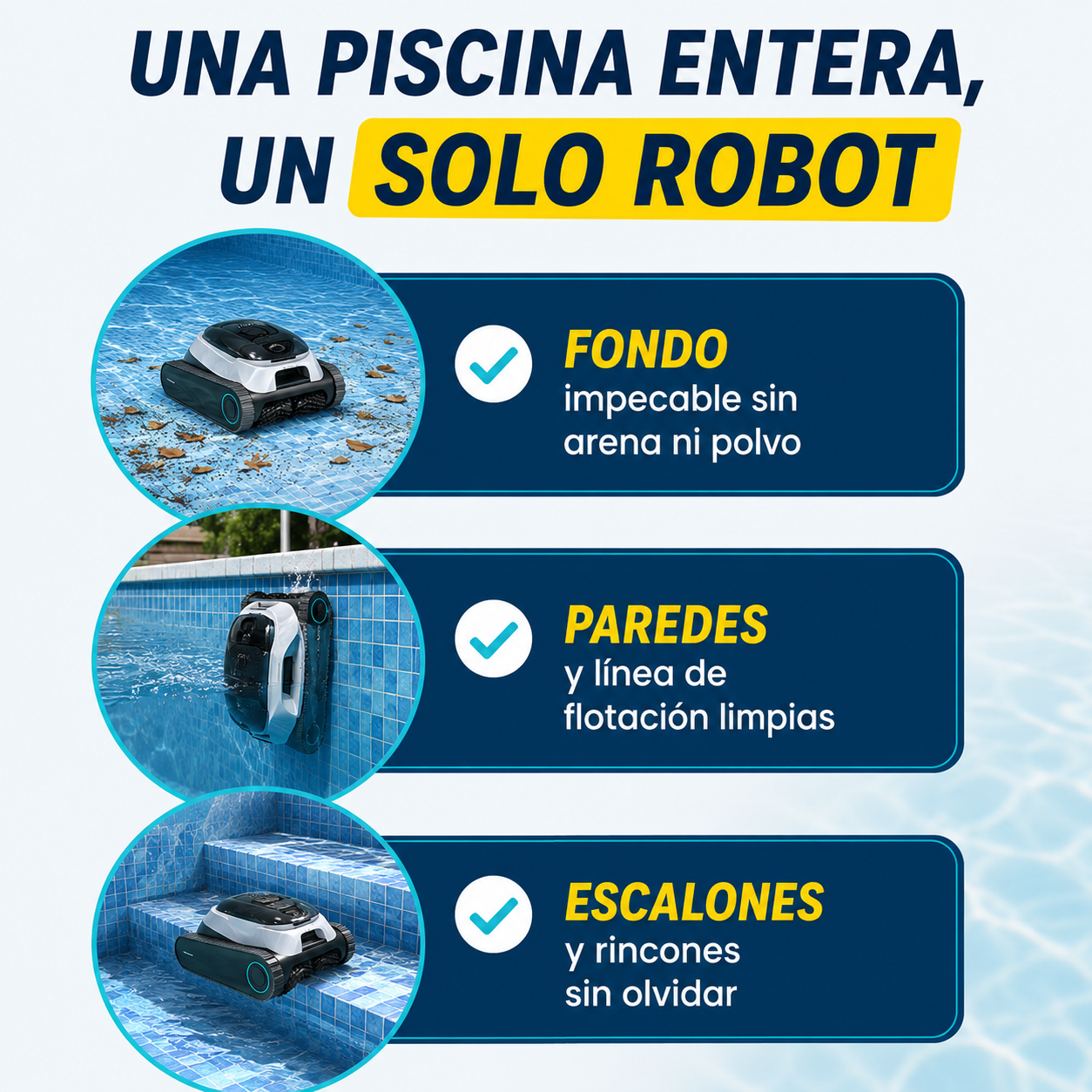 Robot Limpiapiscinas Aiper  – Tu Piscina Siempre Lista, Sin Mover Un Dedo