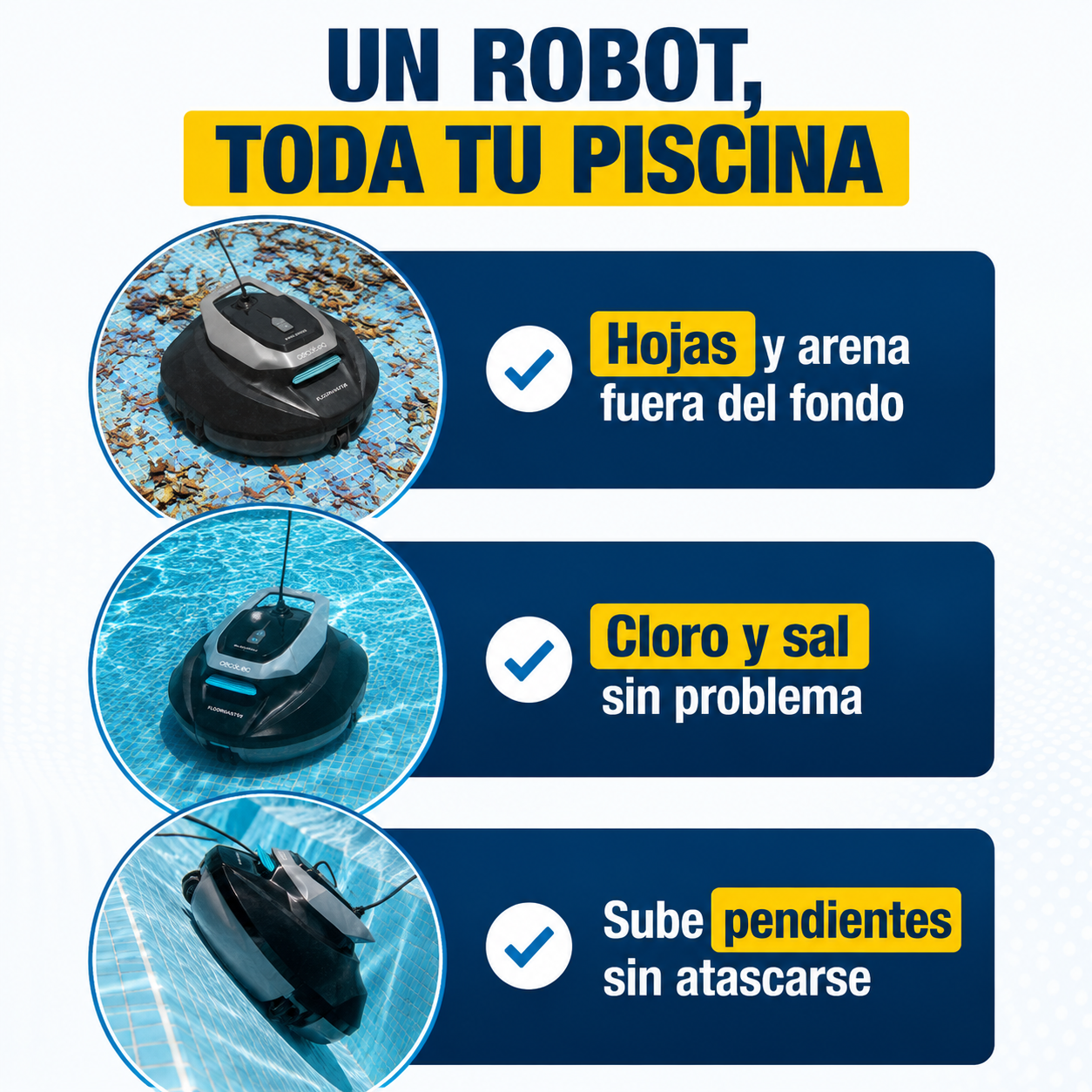 Conga Pooldroid 1000 FloorMaster – Tu piscina limpia sin tocar la pértiga