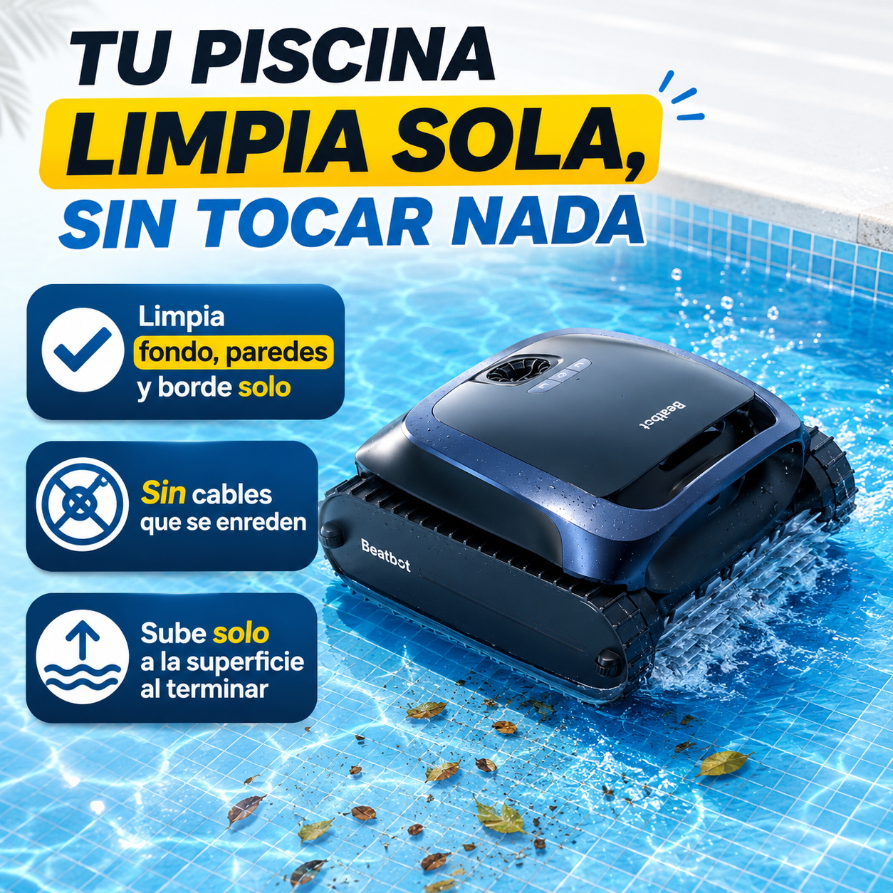 Robot Beatbot  – Tu piscina limpia sola, sin que muevas un dedo