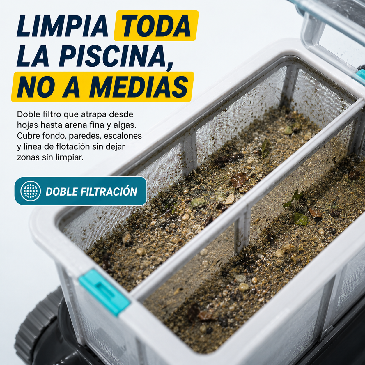 Agua cristalina de verdad, no solo el fondo a medias