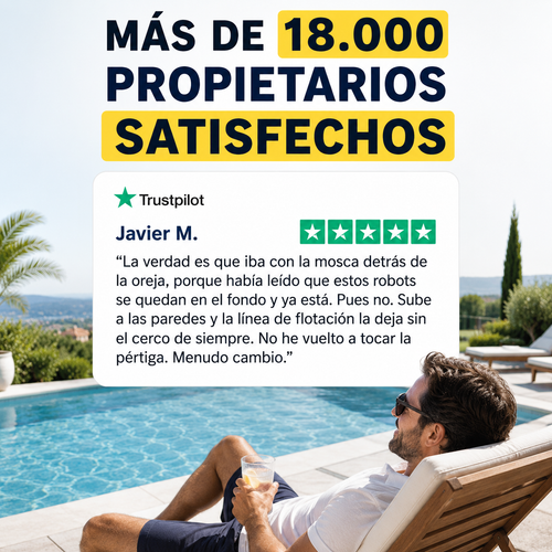 Pooldroid 5000 TotalClean – Tu piscina limpia sola mientras tú te bañas